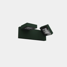 Aplique IP66 Modis Optics Double 430mm LED 40.2 Blanco extra cálido - 2200K CORTE DE FASE Verde abeto 2008lm Leds C4 AS12-37P8F1