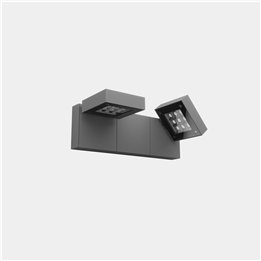 Aplique IP66 Modis Optics Double 430mm LED 40.2 Blanco extra cálido - 2200K ON-OFF Gris urbano 2124lm Leds C4 AS12-37P8M3OUZ5