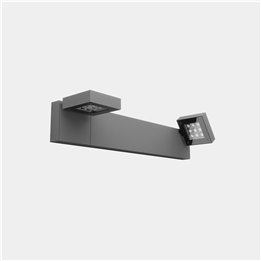 Aplique IP66 Modis Optics Double 800mm LED 40.2 Blanco extra cálido - 2200K DALI-2/PUSH Gris urbano 2008lm Leds C4 AS13-37P8F1DS