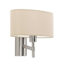 Lampara APLIQUE BRISTOL 1 x E27 MAX 60W  NIQUEL SATINADO Leds C4