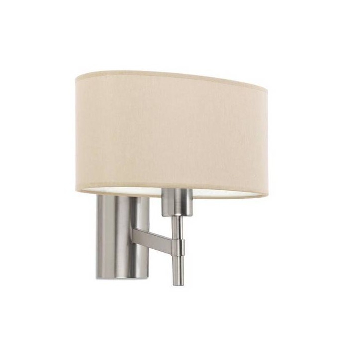 Lampara APLIQUE BRISTOL 1 x E27 MAX 60W  NIQUEL SATINADO Leds C4