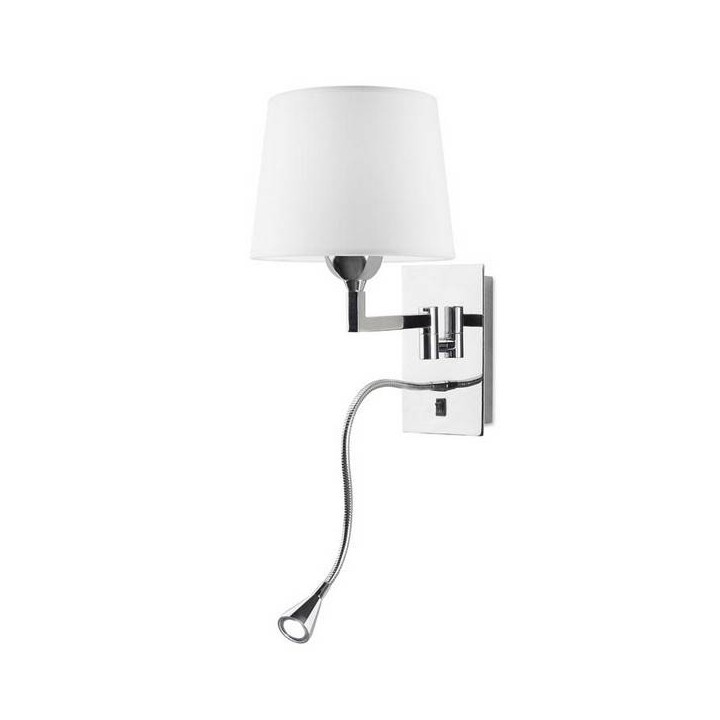 Lampara APLIQUE OXFORD 1 x LED CREE 1W ,1 x E27 60W  CROMO Leds C4