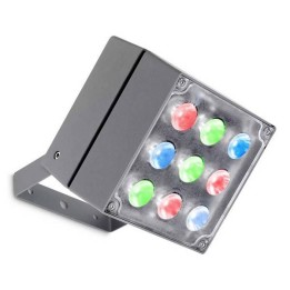 Lampara PROYECTOR CUBE 9 x LED CREE 20W  GRIS URBANO Leds C4