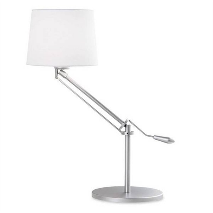 Lampara PORTATIL MILAN 1 x E27 MAX 60W  NIQUEL SATINADO Leds C4