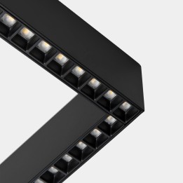 Luminaria Sistema lineal Infinite Slim Starter Right Square Pendant 28.7 Blanco cálido - 3000K CRI 90 DALI-2/PUSH Negro IP40 294
