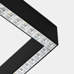 Luminaria Sistema lineal Infinite Slim Starter Right Square Pendant 28.7 Blanco neutro - 4000K CRI 90 DALI-2/PUSH Negro IP40 366