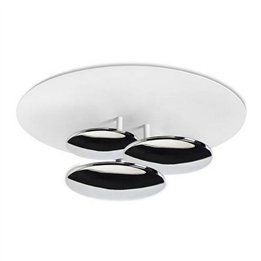Lampara PLAFON STRATA 3 x LED CREE 39W  CROMO BLANCO MATE Leds C4