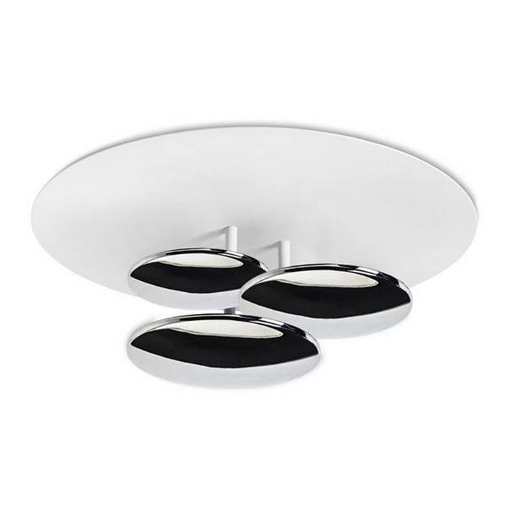 Lampara PLAFON STRATA 3 x LED CREE 39W  CROMO BLANCO MATE Leds C4