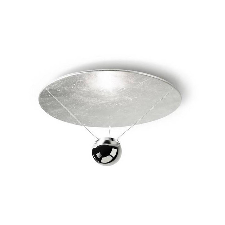 Lampara PLAFON SINGLE 1 x LED CREE 25W  PAN DE PLATA CROMO Leds C4