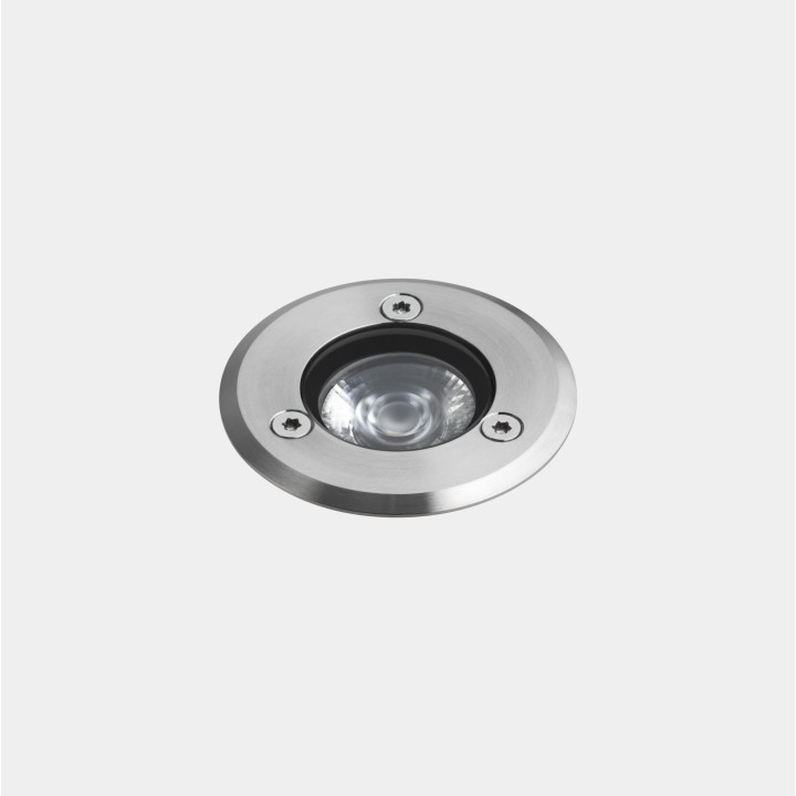 Lámpara Empotrable de suelo IP66-IP68 (5m) ARO LED 6.1 Blanco cálido - 3000K 48V-PWM Acero inoxidable AISI 316 430lm Leds C4 BJ1