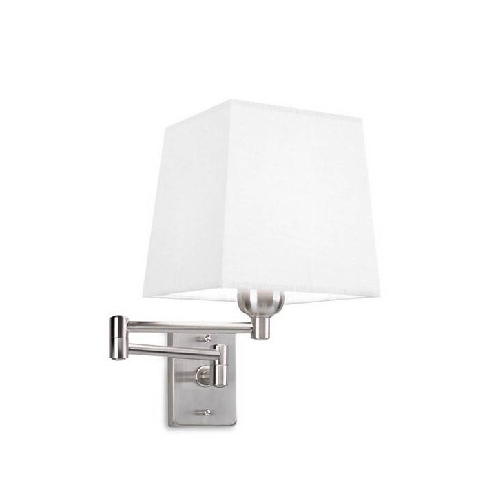 Lampara APLIQUE DOVER 1 x E27 MAX 60W  NIQUEL SATINADO Leds C4