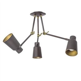Lampara COLGANTE FUNK 3 x E27 MAX 60W  MARRÓN OSCURO Leds C4