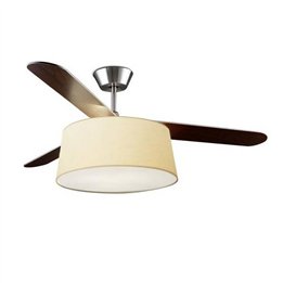 Lampara VENTILADOR BELMONT 3 x E27 MAX.60W  NIQUEL SATINAD Leds C4