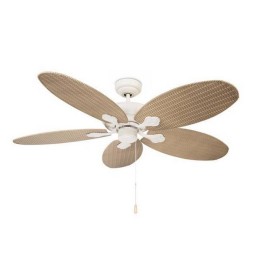 Lampara VENTILADOR PHUKET BLANCO ROTO Leds C4