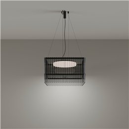 Lámpara Colgante Scarlett Circular Pendant Individual ø530mm LED 55.1 2700K ON-OFF Negro 3737lm Leds C4 SCPI-A00-SC0000-OSV