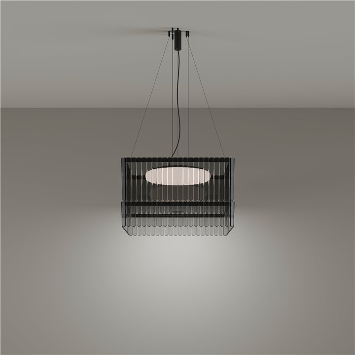 Lámpara Colgante Scarlett Circular Pendant Individual ø530mm LED 55.1 2700K ON-OFF Negro 3737lm Leds C4 SCPI-A00-SC0000-OSV