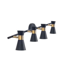Plafón IP20 Eufo 4 Bodies GU10 Max. 32W Negro Oro Forlight Eufo