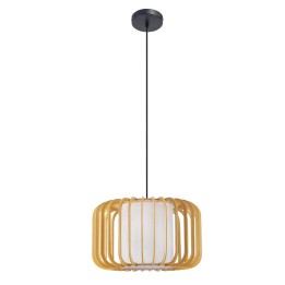 Lámpara Colgante IP20 VIVA E27 15 Negro Madera clara Forlight VIVA