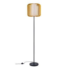 Lámpara Pie de salón IP20 VIVA E27 15 Negro Madera clara Forlight VIVA