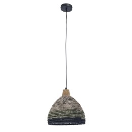 Lámpara Colgante IP20 Korg E27 15 Madera clara Negro Forlight Korg
