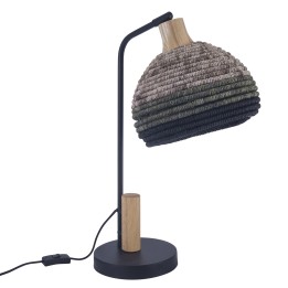 Lámpara de Sobremesa Korg E27 15 Madera clara Negro Forlight Korg
