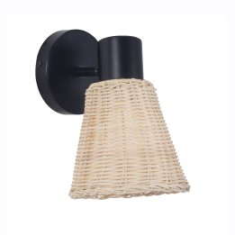Plafón IP20 NATURE E27 15W Negro Rattan natural Forlight NATURE