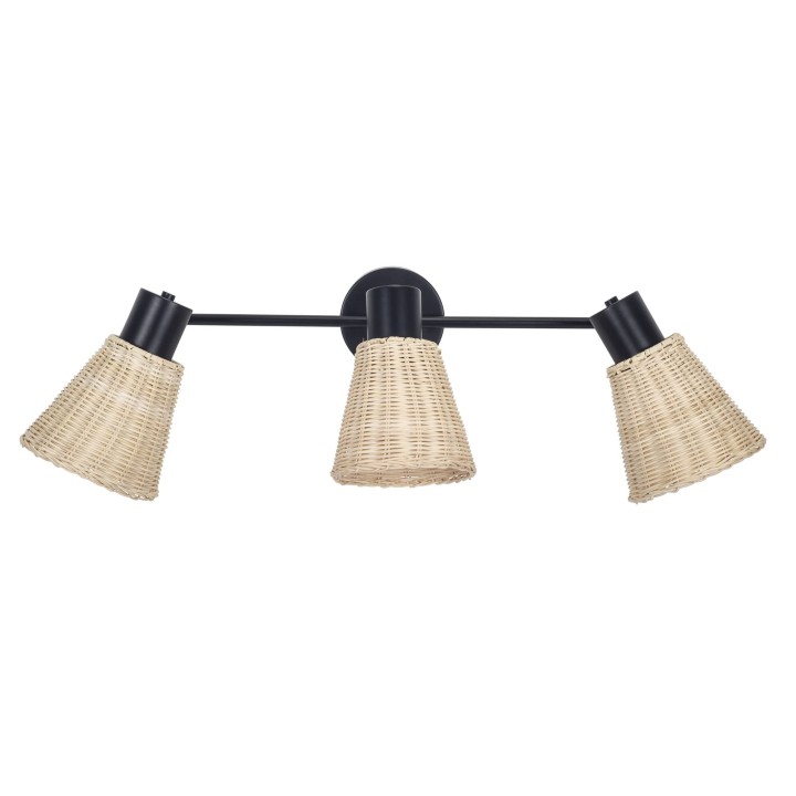 Plafón IP20 NATURE E27 15W Negro Rattan natural Forlight NATURE
