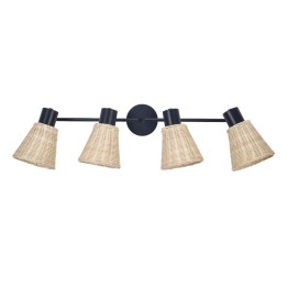 Plafón IP20 NATURE E27 15W Negro Rattan natural Forlight NATURE
