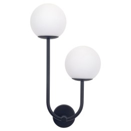 Aplique IP44 Sfera Double G9 Max. 12W Negro Forlight Sfera