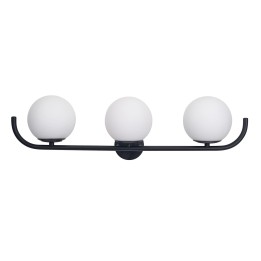 Aplique IP44 Sfera Triplex G9 Max. 18W Negro Forlight Sfera