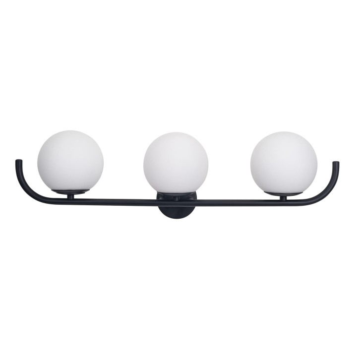 Aplique IP44 Sfera Triplex G9 Max. 18W Negro Forlight Sfera