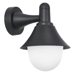 Aplique IP44 ALAN E27 15 Negro Forlight ALAN
