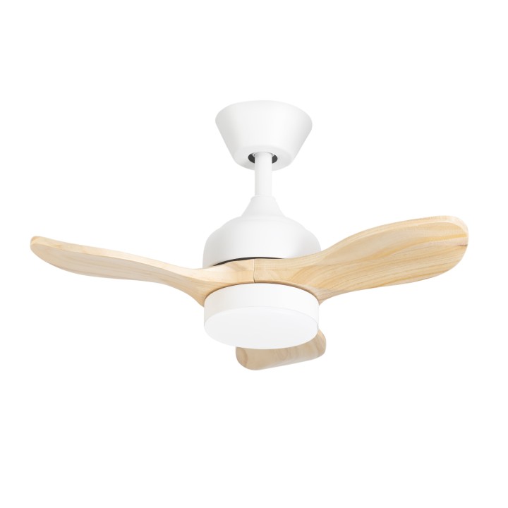 Ventilador de techo IP20 Calar 750mm LED 23.8W SW 2700-4000-6000K ON-OFF Blanco Madera Forlight Calar