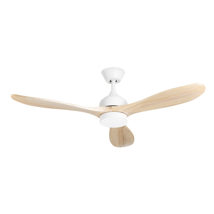 Ventilador de techo IP20 Calar 1320mm LED 23.8W SW 2700-4000-6000K ON-OFF Blanco Madera Forlight Calar