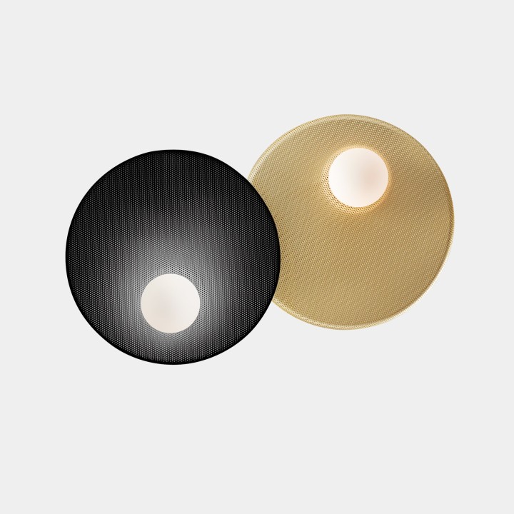 Aplique Trip Double ø300mm / ø300mm E14 7W Negro Leds C4 05-8361-05-DN