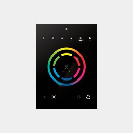 Consola DMX Essential, 1024 canales, acabado negro. Conectividad Wifi, 36 Escenas Permite control de Color Regulación y velocida