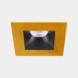 Downlight Play Deco Symmetrical Square Fixed 6.4W Blanco cálido - 2700K CRI 90 27.9º Oro/Negro IP54 557lm Leds C4 AG27-P7V9M2BBW