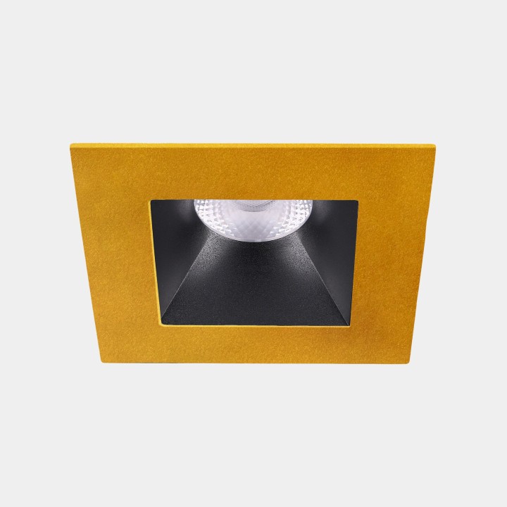 Downlight Play Deco Symmetrical Square Fixed 6.4W Blanco cálido - 2700K CRI 90 27.9º Oro/Negro IP54 557lm Leds C4 AG27-P7V9M2BBW