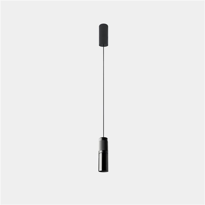 Lámpara Colgante Iris Pendant Surface Big Pipe 12.5 Blanco cálido - 3000K CRI 90 DALI-2 Negro/Negro/Negro IP20 952lm LedsC4 AV26