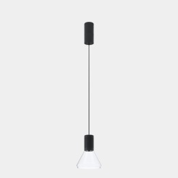 Lámpara Colgante Iris Pendant Surface Big Cone 6.3 Blanco cálido - 3000K CRI 90 DALI-2 Negro IP20 660lm LedsC4 AV26-P6W9X3DS60