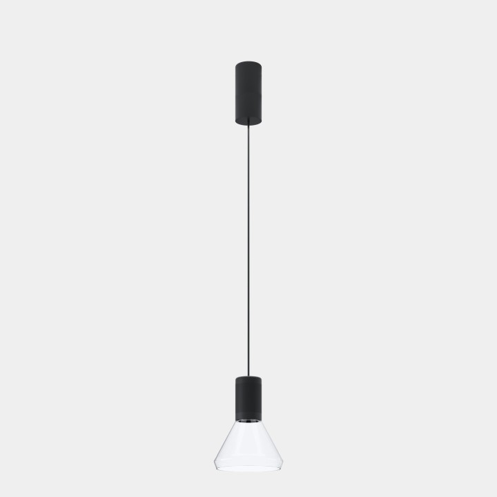Lámpara Colgante Iris Pendant Surface Big Cone 6.3 Blanco neutro - 4000K CRI 90 DALI-2 Negro IP20 707lm LedsC4 AV26-P6X9X3DS60
