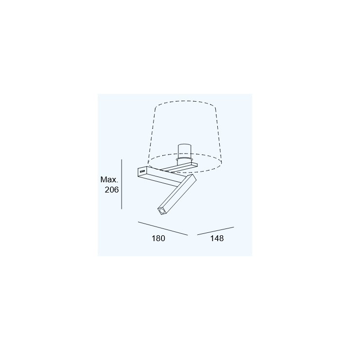 Aplique HALL LED E27 215W 2700K Negro 150lm Leds C4 05-8511-05-82