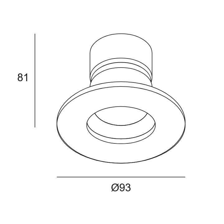 Downlight Play IP65 Round Fixed 6.4W Blanco cálido - 2700K CRI 90 27.8º ON-OFF Blanco IP65 Leds C4 AG16-P7V9M2OU14