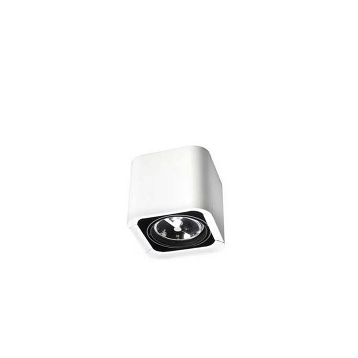 Lampara PLAFON BACO 1 x G53 MAX. 15W  BLANCO NEGRO Leds C4