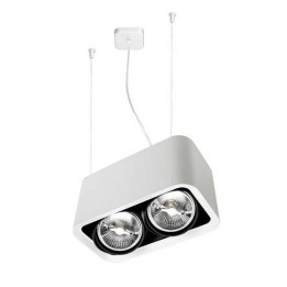 Lampara PLAFON BACO 2 x G53 MAX. 15W  BLANCO NEGRO Leds C4