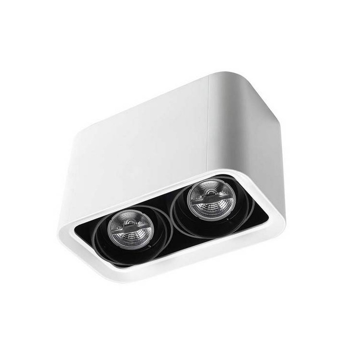 Lampara PLAFON BACO 2 x GU5.3 MAX. 5W  BLANCO NEGRO Leds C4
