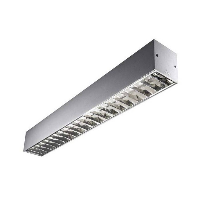 Lampara PLAFON INFINITE 2 x G5 39W  GRIS CROMO Leds C4