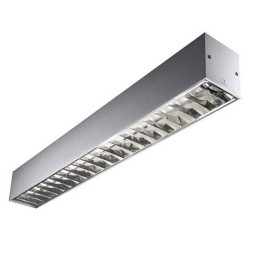 Lampara PLAFON INFINITE 2 x G5 80W  GRIS CROMO Leds C4