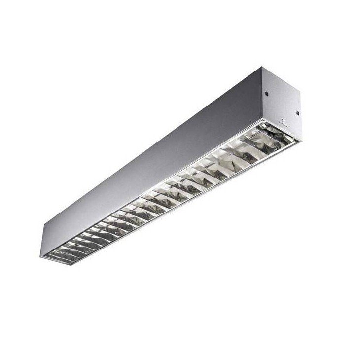 Lampara PLAFON INFINITE 2 x G5 80W  GRIS CROMO Leds C4