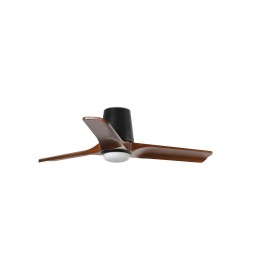 Faro HEYWOOD TUB LED S Ventilador negro/nogal